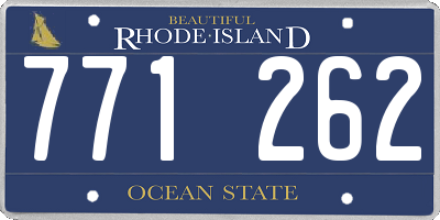 RI license plate 771262