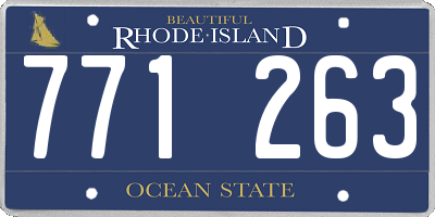 RI license plate 771263