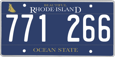RI license plate 771266