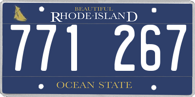 RI license plate 771267