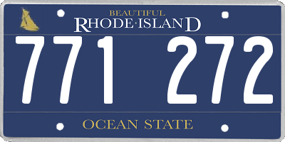 RI license plate 771272