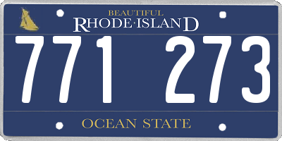 RI license plate 771273