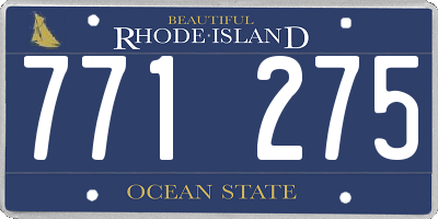 RI license plate 771275