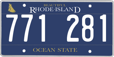 RI license plate 771281