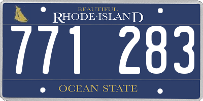 RI license plate 771283