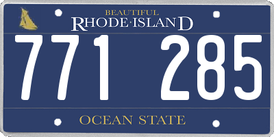 RI license plate 771285