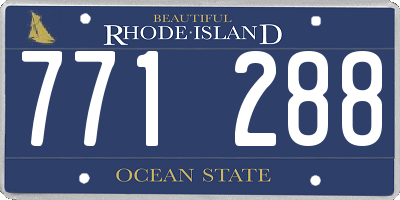 RI license plate 771288