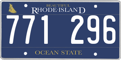 RI license plate 771296