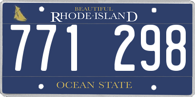 RI license plate 771298