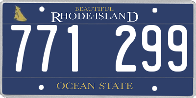 RI license plate 771299