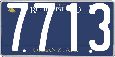 RI license plate 7713