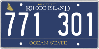RI license plate 771301