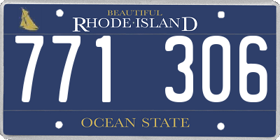 RI license plate 771306