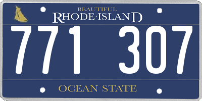 RI license plate 771307