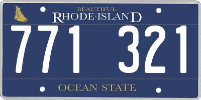 RI license plate 771321
