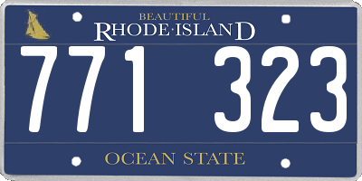 RI license plate 771323