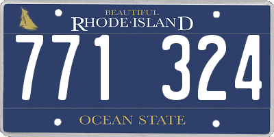 RI license plate 771324