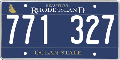 RI license plate 771327