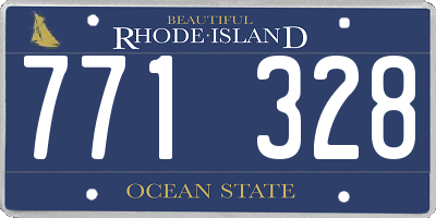 RI license plate 771328