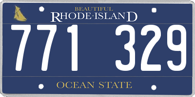 RI license plate 771329