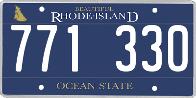 RI license plate 771330