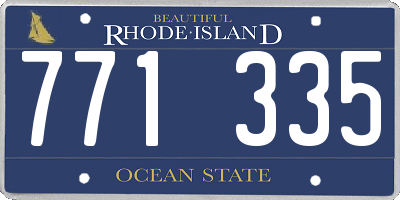 RI license plate 771335