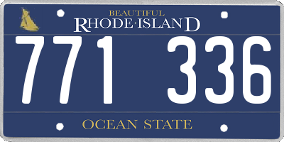 RI license plate 771336