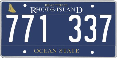 RI license plate 771337
