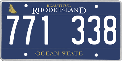 RI license plate 771338