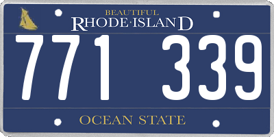 RI license plate 771339