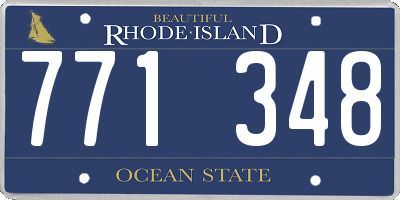 RI license plate 771348