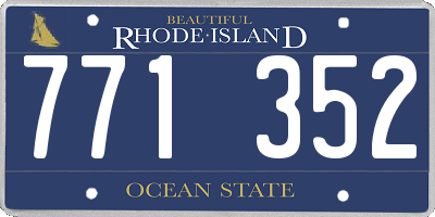 RI license plate 771352