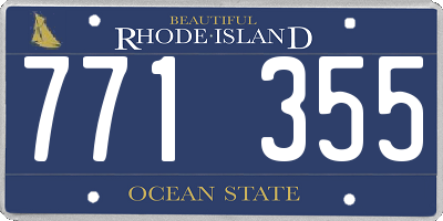 RI license plate 771355