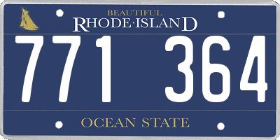 RI license plate 771364