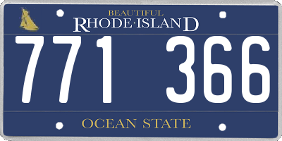 RI license plate 771366