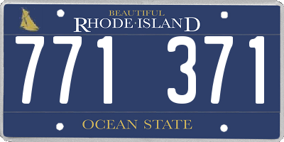 RI license plate 771371