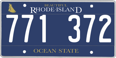 RI license plate 771372