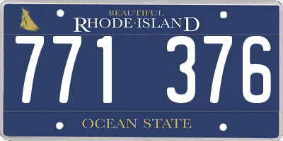 RI license plate 771376