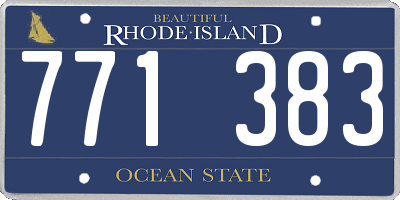 RI license plate 771383