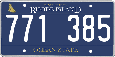 RI license plate 771385
