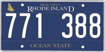 RI license plate 771388