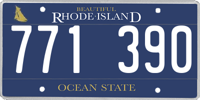 RI license plate 771390