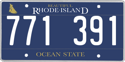 RI license plate 771391
