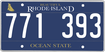 RI license plate 771393