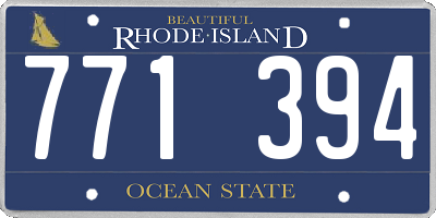 RI license plate 771394