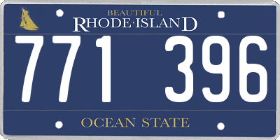 RI license plate 771396