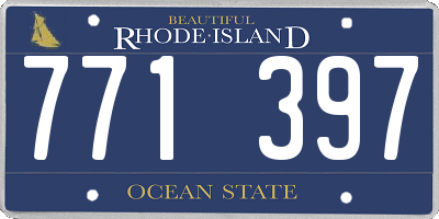 RI license plate 771397