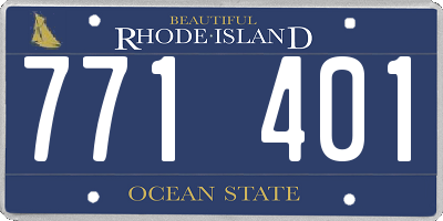 RI license plate 771401