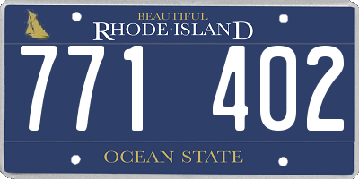 RI license plate 771402