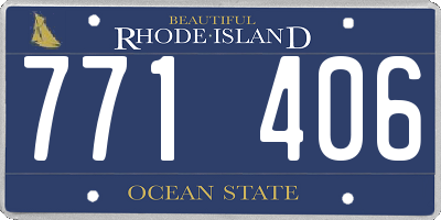 RI license plate 771406